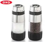 OXO 2-Piece Good Grips Accent Mess-Free Steel Salt & Pepper Grinder Set