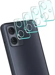 Tuxiwei [ 4-Pack Tempered Glass Back Camera Lens Protector for Moto G54 5G, Bubble FREE 9H Hardness HD Motorola Moto G54 Glass Flim Clear | Anti-fingerprint Case Friendly Anti-Shatter Anti-Scratch