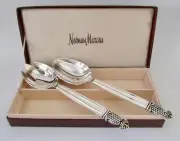Neiman Marcus Pineapple Hospitality Silver Plated Serving Spoon & Fork NIB
