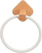 NUOBESTY Wooden Hand Towel Ring Durable Bathroom Towel Holder for Easy Wall Storage Lightweight Design Smooth Texture