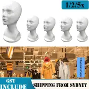 1/2/5X Female Foam Mannequin Head Model Hat Wig Market Display Stand Rack White