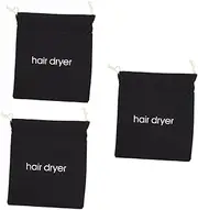 FRCOLOR 3pcs Drawstring Hair Dryer Bag Storage Organizer for Travel Hair Dryer Pouch for Home