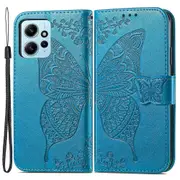 For Xiaomi Redmi Note 12 4g Pu Leather Cover Stand Butterfly Imprinted Flip Wallet Phone Case