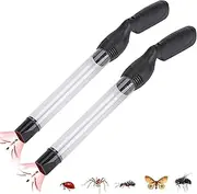 Bug Vacuum Catcher, 2 Pack Spider Vacuum Cordless Insect Catcher Fly Vacuum with LED Light, Battery Operated Bug Sucker for Adults and Kids,Handheld Bug Grabber for Stink Bug Cockroach Moth Beetle