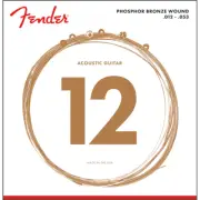 Fender 60L Light Phosphor Bronze Acoustic Guitar Strings – 12-53
