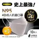 【Masaka】N95成人4D立體抗菌口罩10枚入盒裝X3盒(台灣製/超淨新/薄櫻粉) (7.2折)