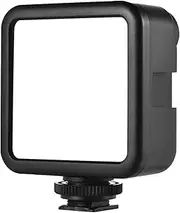 EZONEDEAL Video Light 49 LEDs Rechargeable Built-in Battery Dimmable Brightness 6000K White Light Mini Cold Shoe on Camera Light