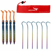 A suit of Titanium Outdoor Camping Trip Tent Peg Ground Nail Ultralight Stake