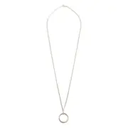 [Mm6 Maison Margiela] Mm6 Maison Margiela Logo Ring Pendant Necklace ONE SIZE SILVER