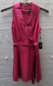 New Adrianna Papell Women's Crepe Tuxedo Dress Caberet Pink Sz. 16