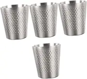 LABRIMP 4pcs Stainless Steel Shot Cup for Liquor Whiskey Vodka Portable Wine Cup Multi-use Outdoor Beer Cup Picnic Shot Glass Set for Bars Nightclubs