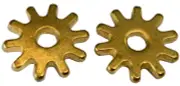 Pair Brass Small Replacement Spur Rowels No 18 3/4Inch 10 Point Western Cowboy
