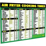Air Fryer Cooking Times Magnetic Cheat Sheet - Extra Large Easy to Read 11” x...
