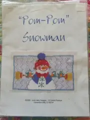 Libby Sturdy Pom-Pom Snowman Needlepoint Canvas & Guide