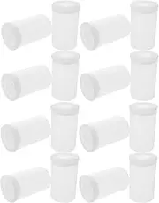 COHEALI 200Pcs Transparent Plastic Film Canisters with Caps Airtight Storage Containers for Keys Coins Art Beads and Small Accessories Portable Cylindrical Design for Versatile