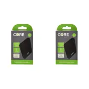 2PK Core Essentials USB-A 5000mAh Power Bank Portable Fast-Charge 10W Black