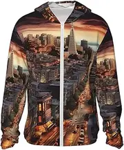 [LHBWCVN] UPF 50+ Light Jacket Full Zip Sun Protection Hoodie for Women Men Long Sleeve san Francisco Sun Shirts