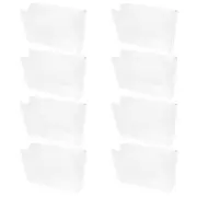 8 Pcs Tape Storage Box Clear Plastic Case for Cassette Organizer Audio Cases