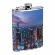 New York City D1 Flask 8oz Stainless Steel Hip Drinking Whiskey