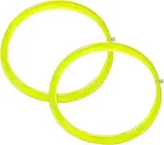 uxcell 10M x 0.7mm Badminton Racket String, 2 Pack Durable Nylon Racquet String Replacement Thread Line Wire High Flexibility for Training Fluorescent Yellow