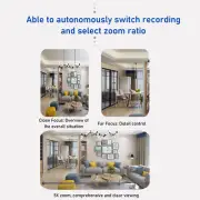 Light Bulb Camera Lens 2MP HD 5X Zoom Night E27 Base WiFi Camera