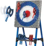 EastPoint Sports Backyard Axe Throw Target Game – Steel Frame Outdoor Game with 8 Throwing Axes, Portable for Backyard or Park