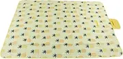 Foldable Picnic Blanket Portable Oxford Cloth Sand MAT for Camping Hiking Travel (黄色)