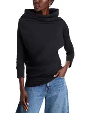 A. w.a. k.e. Mode Cutout Drop Shoulder Sweatshirt
