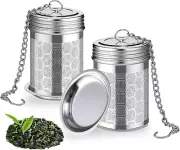 2 Pack Tea Infuser for Loose Tea, Extra Fine Mesh Tea Strainers with Drip Trays