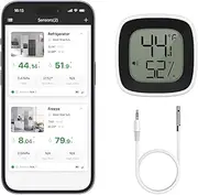 AMIR Hygrometer Thermometer, Mini Wireless Thermometer Digital Hygrometer Indoor Thermometer Bluetooth Humidity Sensor with App Notification Alert, Free Data Storage Export