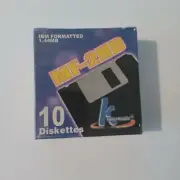 10 Pack IBM Formatted 1.44MB 3.5" Floppy Disks New Sealed MF-2HD K Hypermedia