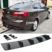 Rear Lip Bumper Diffuser Splitter 10 Fins Wing Spoiler For Kia Optima Forte Soul (for: Kia)