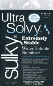 Sulky 408-01 Ultra Solvy Water-Soluble Stabilizer-19.5"X36" (2Pk)