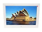 TODO 12" Digital Photo Frame Multimedia Player Usb Card Reader Jpeg Mp3 Avi White