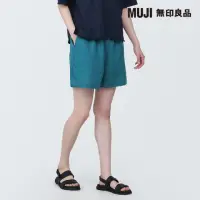 在飛比找momo購物網優惠-【MUJI 無印良品】女亞麻短褲(共5色)