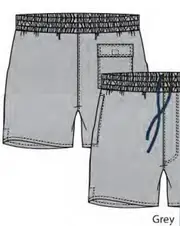 Mens Plain Grey Board Short Swimmers Bathers Swimwear (0273)