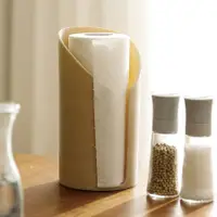 在飛比找誠品線上優惠-日本霜山 天然砂岩廚房紙巾收納筒 (捲筒紙巾收納架)-沙白