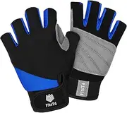 FitsT4 Unisex 3/4 Finger Surfing Gloves for Water Ski, Canoeing, Windsurfing, Kiteboarding, Sailing, Jet Skiing and Stand-UP Paddle Boarding Adjustable Wrist Cinch, Comfortable Fit