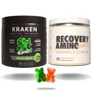 Preworkout Gummies and BCAA Gummies Stack 2000mg BCAA, Caffeine, Taurine + More
