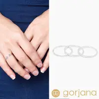 在飛比找momo購物網優惠-【GORJANA】G RING 銀色三環戒 經典款 細版 線