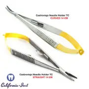 TC Castroviejo Needle Holder 14cm Straight/curved Long Ophthalmic Suture Forcep