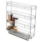 4-Tier Pull Out Kitchen Cabinet Spice Rack Holder Shelves (), 8" W x 21" D