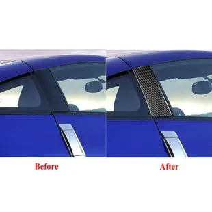 NISSAN 適用於日產 350Z 2003-2009 碳纖維 B 支柱蓋貼紙窗戶門柱裝飾粘貼汽車配件