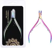 Nail Cuticle Nipper Scissors Stainless Steel Rainbow Tweezer Clipper Dead Skin Remover Scissor Plier Pusher Tool