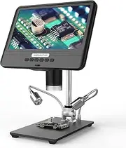 ZEYUAN AD208S 8.5 Inch LCD Display Screen 5X-1200X Digital Microscope 1280 * 800 Adjustable 1080P Scope Soldering Tool with Two Fill Lights