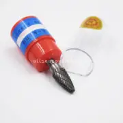 1 Pcs Cylindrical Tungsten Carbide Burr Bur Cutter Tool Grinder Bit 1/4" Shank F