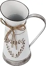Cabilock Rustic Flower Bucket Heart Shape Flower Pot Vintage Decor for Home Office
