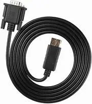 Mini Display Port to VGA Cable 1.8m HD 1080P Converter Adapter for PC Laptop Desktop Projector Black