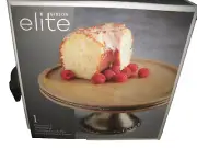 Gibson Elite Pinehurst Wood Pedestal 12 Inch Cake Stand New Open Box