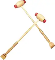 NOLITOY Ergonomic Portable Back Massager Hammer Wooden Back Scratcher for Neck Shoulder Leg
